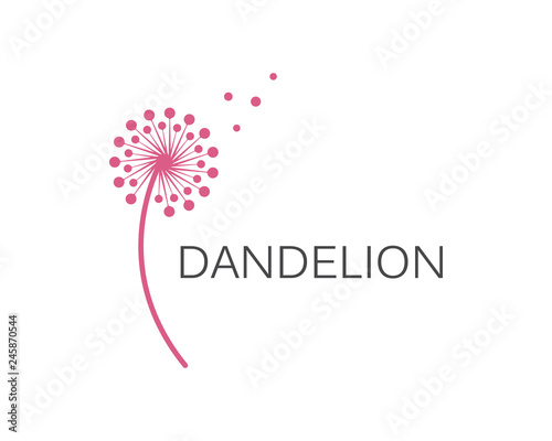 Fotografering  Illustration of concept dandelion. Vector logo