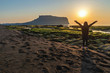 © Noppasinw - Jeju Island South Korea, Sunrise landscape at Seongsan Ilchulbong with woman tourist
