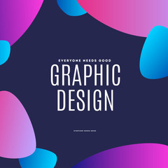 Poster - Abstract design of vector elements for graphic template. Modern black background. Colourful smooth lines for party, celebration, anniversary, festival
