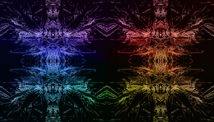 Poster - Abstract artistic 3d computer generated unique fractals shapes background