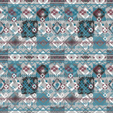 Quilted, boho seamless pattern, patchwork