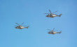 Medium-lift helicopters AW139 at the parade