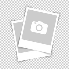 Wall Mural - retro photo frames with shadows. vector illustration