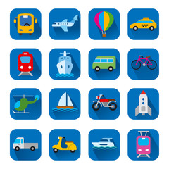 Wall Mural -  icons of transport