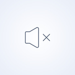Poster - Sound off, vector best gray line icon