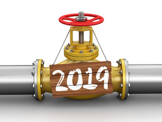 Poster - Pipeline with 2019. Image with clipping path