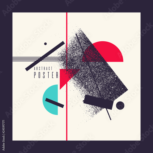 Cuadros en Lienzo Retro abstract geometric background