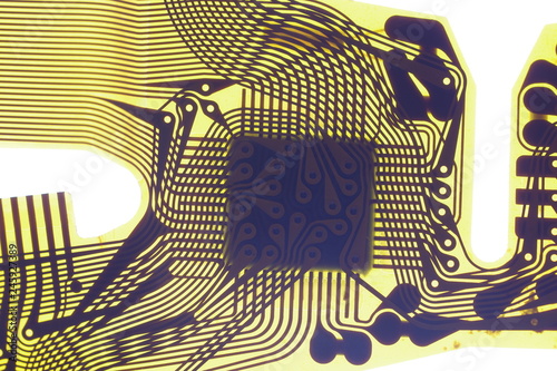 Fotografía detail of flexed printed circuit