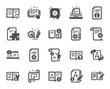 © blankstock - Technical document icons. Set of Instruction, Plan and Manual icons. Help document, Building plan and Algorithm symbols. Technical blueprint, Engineering instruction, Work tool, building. Vector