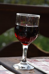 Sticker -  red wine  in glass