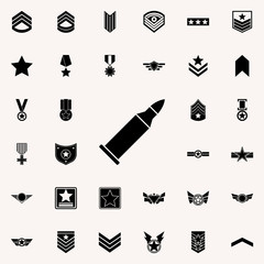 Poster - bullet icon. Army icons universal set for web and mobile