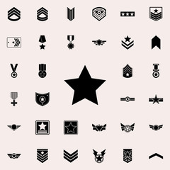 Aufkleber - five-pointed star icon. Army icons universal set for web and mobile