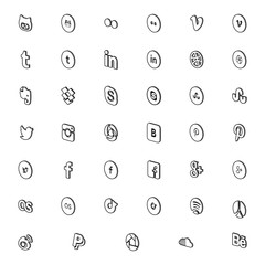 social media web icons set