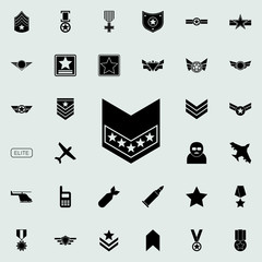 Aufkleber - military rank icon. Army icons universal set for web and mobile
