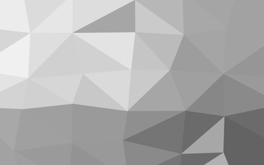 Aufkleber - Gray and white geometric background with low poly triangle shapes design