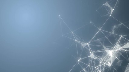 Poster - Crystal structure.Abstract background with neon triangles. Seamless loop.