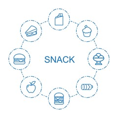 Canvas Print - snack icons