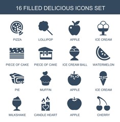 Canvas Print - 16 delicious icons