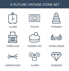 Canvas Print - vintage icons