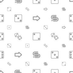 Poster - dice icons pattern seamless white background