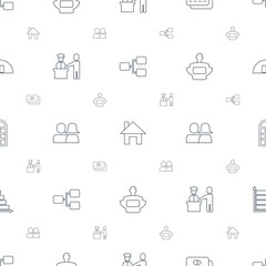 Leinwandbilder - business icons pattern seamless white background
