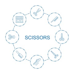 Poster - scissors icons