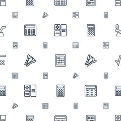 Sticker - calculator icons pattern seamless white background