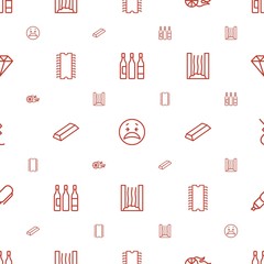 Poster - vector icons pattern seamless white background