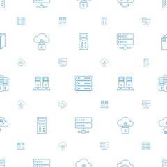 Poster - server icons pattern seamless white background