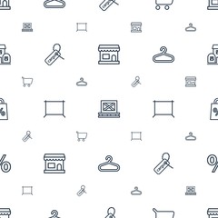 Poster - retail icons pattern seamless white background