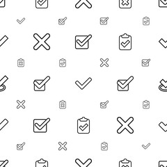 Aufkleber - correct icons pattern seamless white background