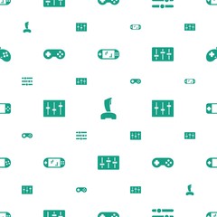 Poster - console icons pattern seamless white background