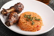 Nigerian Jollof Rice with chicken thigh