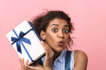 Poster - Beautiful excited young african woman