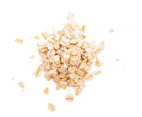 Sticker - Oat flakes pile on white background