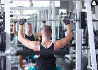 Wall Mural - sport gym and people doing workout