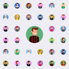 Poster - colored avatar of student icon. Avatar icons universal set for web and mobile