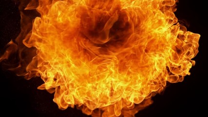 Fire explosion shooting with high speed camera at 1000fps,
