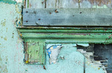 Fototapeta Młodzieżowe - Close-up detail of cracked paint on wall.