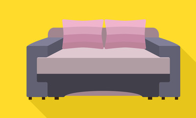 Poster - Pillow sofa icon. Flat illustration of pillow sofa vector icon for web design