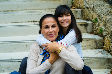 Loving Mother and Daughter Portrait