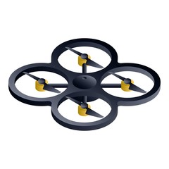 Poster - Delivery drone icon. Isometric of delivery drone vector icon for web design isolated on white background