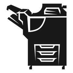 Poster - Large office copier icon. Simple illustration of large office copier vector icon for web design isolated on white background