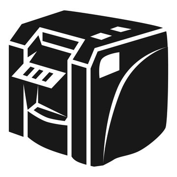 Desktop printer icon. Simple illustration of desktop printer vector icon for web design isolated on white background