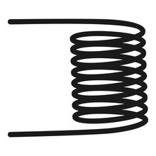 Electric Spiral Icon. Simple Illustration Of Electric Spiral Vector Icon For Web Design Isolated On White Background