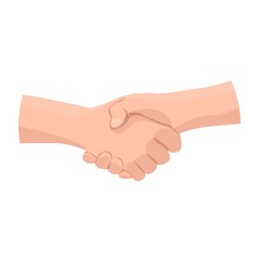 Poster - People handshake icon. Cartoon of people handshake vector icon for web design isolated on white background