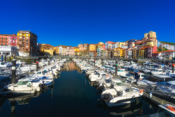 Fototapete - Bermeo port in Basque Country