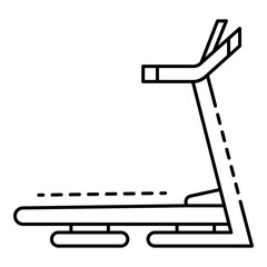 Poster - treadmill icon. outline treadmill vector icon for web design isolated on white background