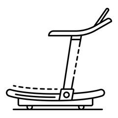 Poster - modern treadmill icon. outline modern treadmill vector icon for web design isolated on white backgro