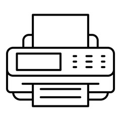 Poster - Digital printer icon. Outline digital printer vector icon for web design isolated on white background